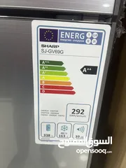  6 ثلاجه شارب الجامبو الجديده كليا سكوريت سلفر سعر حرق