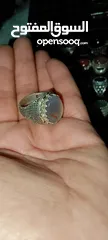  3 خواتم فضة مرصعة بأحجار كريمه اصليه