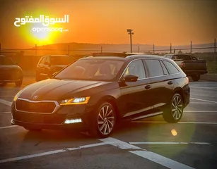  1 سكودا اكتافيا ستيشن /2020 اتوماتيك ماتور 2000 ديزل فل الفل  فتحة سقف بانوراما الشكل آلجديد