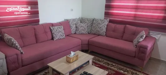  1 طقم كنب كورنر مع صوفا بيد