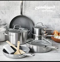  4 طقم أواني طبخ 12 قطعة فاخر وعصري  يمنحك كل ما تحتاجينه لتحضير أشهى الأكلات بسهولة وجودة عالية.