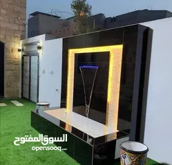  11 فاير بليس شلالات باربكيو والقرميد وبديل الرخام والخشب والحجر