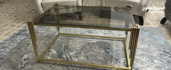  2 طاولة وسط زجازج جديدة