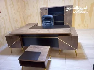  13 مكتب مميز قياس مترين +جانبية وادراج وطاولة توصيل مجاني داخل عمان والزرقاء