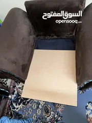  1 طقم كنت نفخ أمريكي 7 مقاعد لون بني وأزرق تركواز