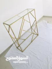  3 كونسول مدخل لون ذهبي