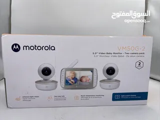  2 متوفر حاليا كاميرة مراقبة الاطفال موتورولا كاميرتين جديد للبيع غير مستخدم ابدا Motorola baby monitor