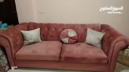  4 كنب صالون تفصيل  للبيع بحاله جيده جدا مستعمل اشي بسيط