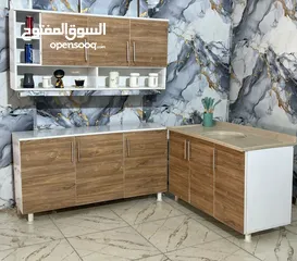  4 كاونتر خشب تركي mdf قياس مترونص والسنك مترو20