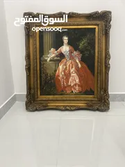  3 Oil painting women antique