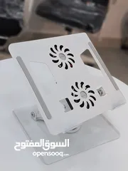  5 ستاند لابتوب حامل لابتوب معدني مع مراوح ستاند مع تحكم بجميع درجات الميلان وقابل للرفع وبسعر 15 فقط