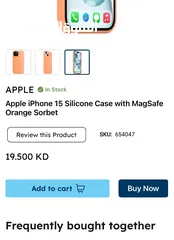  1 iPhone 15 Silicone Case (orange) with MagSafe