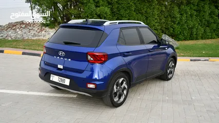  13 Cars for Rent Hyundai - VENUE - 2022 - Blue   Small SUV - Eng 1.6L