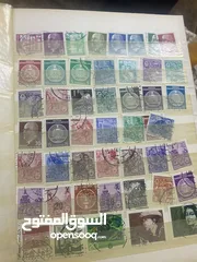  4 طوابع قديمه من 1948 وفوق عربي وأجنبي