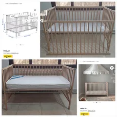  1 Baby cot from Ikea - good condition and other stuff