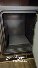  2 Fire proof safe size 43W 50 H 46 D cm , 2 key lock weight apps 70 kgs .