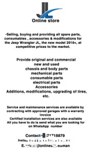  2 بيع قطع غيار جيب رانجلر جي ال Jeep wrangler JL spare parts