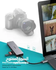  3 موزع LEVIN USB C 7 في 1 من النوع C مزود بمصدر طاقة PD بقوة 100 وات، 4K UHD USB C إلى HDMI، 2