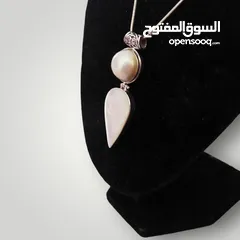  1 سنسال وتعليقة فضة 925 مع صدف ولولو