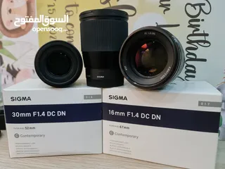  13 عدسات سوني و سيجما Sony Lens 85mm F1.8, Sigma 16mm & 30mm F1.4