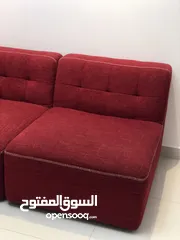  7 Extremely comfortable pair of red sofa for sale 50 OMR ONLY