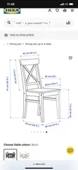  7 طاولة طعام 6 كراسي ايكيا IKEA dining table.with 6 chairs