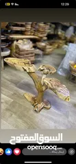  3 تحف خشب طبيعي