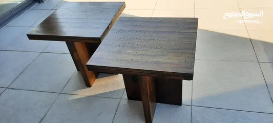  2 Coffee table + 2 side tables, wood imported from the US