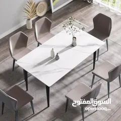  1 طاولات سفرة معدن ورخام فاخرة