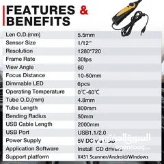  3 كاميرا تصوير LAUNCH X431 Videoscope VSP-600 للمناطق الاي يصعب الوصول اليها
