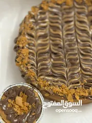  7 كيكة الكوكيز المحشية بحشوة الشوكلاتة بحجم 22سم تكفي ل6-8 اشخاص