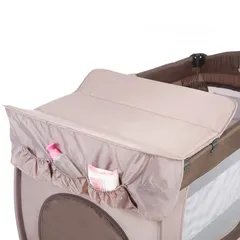 2 سرير السفر القابل للطي مع طاولة تغيير الحفاضات – الأمان والراحة في كل رحلة مع Island Toys