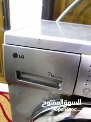  4 غساله ال جي مستعمله نظيفه سبعه كيلو سلفر نظيفه بسعر مناسب