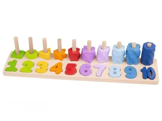  2 Playtive لعبة العد والتوصيل: يساعد الأطفال على تعلم العد أرقام 1-10 1 لوح أساسي به 1