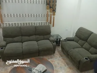  3 طقم كنب ركلاينر  امريكي حديد 6 مقاعد