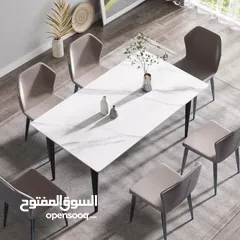  1 طاولات طعام للسفرة والمطبخ رخام مصنع
