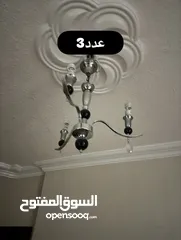  5 ثريات  واضاءة داخليه بحالة الجديد