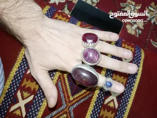  14 خواتم انتيك بأحجار كريمة من الياقوت الاصلي