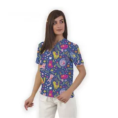  3 Printed scrub top very good quality garnteed after washing for long time available 24 designs
