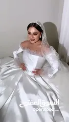  1 فستان عروس مع طرحه