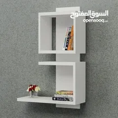  5 رفوف خشب شاشه ومطبخ وحمام وديكور حائط وستاند مكياج وجلاتين وكتب وصيدليه ومطبخ وغيره