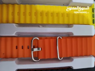  8 ساعه smart watch (c60 Ultra 3) مع كرتونتها و شاحنها و كساكتها مشحونه فقط 10 مرات الساعه كأنها جديده