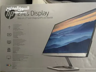  1 شاشة  “HP pavilion 27 مع البوكس
