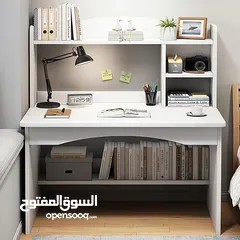  2 مكتب دراسي  بشكل مودرن مع رفوف  متعددة انيقه
