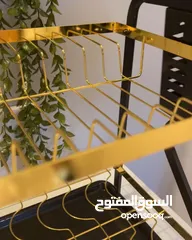  5 مطبقيه  2 دور ذهبي في اسود  المطبقيه الجولد المعدن مطبقية كاملة متكاملة لكل احتياجات المطبخ