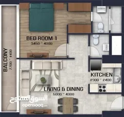  13 Fully furnished 1 bedroom flat with everything