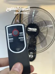  1 مروحه مع روموت دجتل حائط  مروحه مكتبيه  بأفخم الماركات العالمية  بكفالة سنتين من الوكيل..