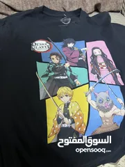  4 تيشيرت اسود طبعة انمي قاتل الشياطين حالة ممتازة جدا anime DEMON ALAYER teshart