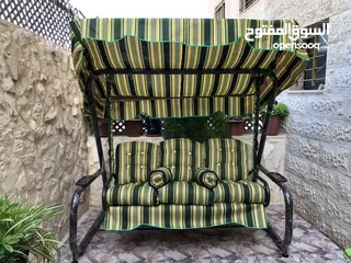  2 طقم رتان طقم خارجي طقم عضم طقم كنب مرجيحه 3مقاعد مرجيحه عش البلبل كراسي بحر عضم بلاستك طقم كنب