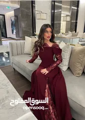  4 فستان مناسبات  الون عنابي خمري